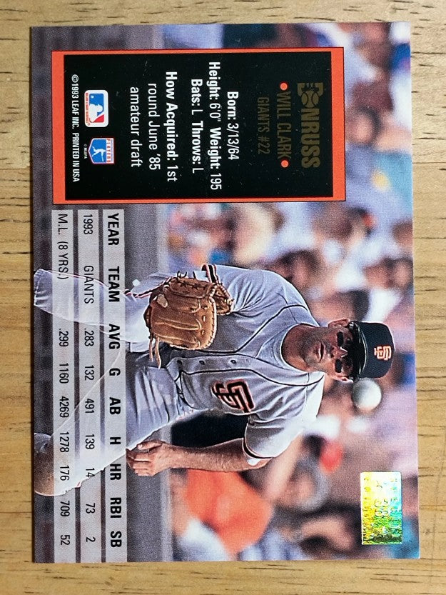 1994 Donruss Special Edition #38 Will Clark