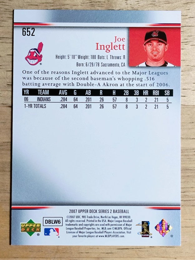2007 Upper Deck #652 Joe Inglett
