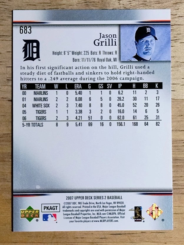 2007 Upper Deck #683 Jason Grilli