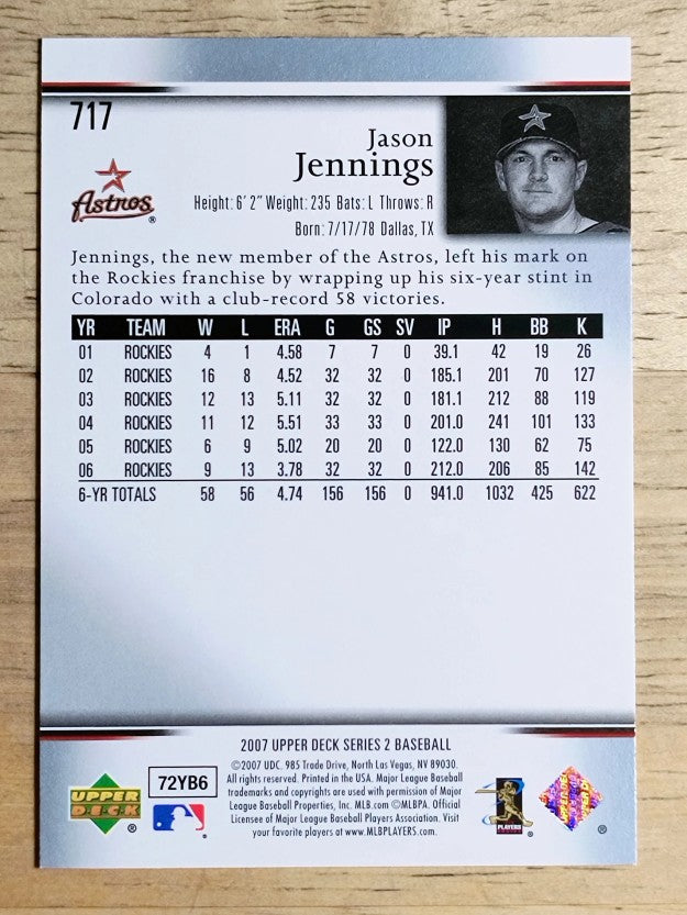 2007 Upper Deck #717 Jason Jennings