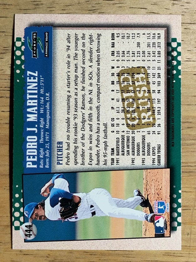 1995 Score Gold Rush #444 Pedro Martinez
