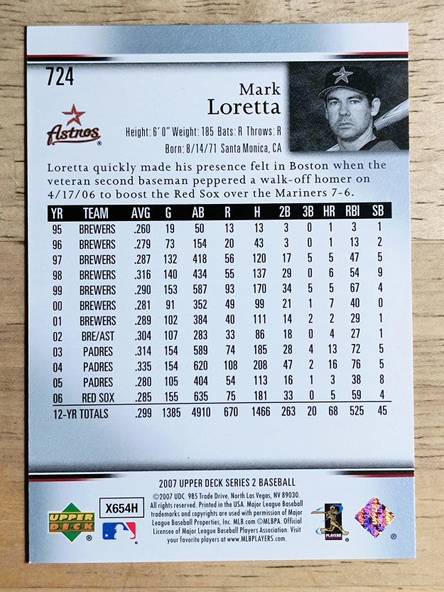 2007 Upper Deck #724 Mark Loretta
