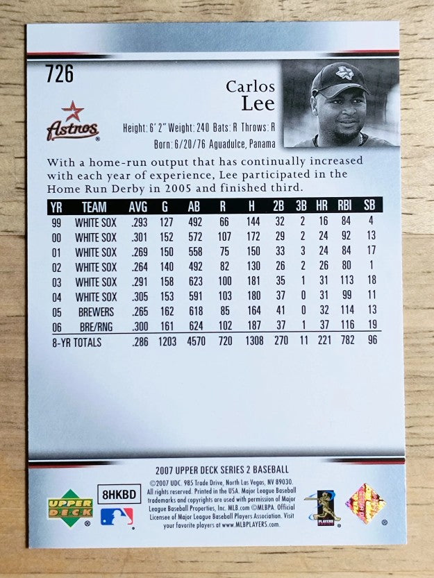 2007 Upper Deck #726 Carlos Lee