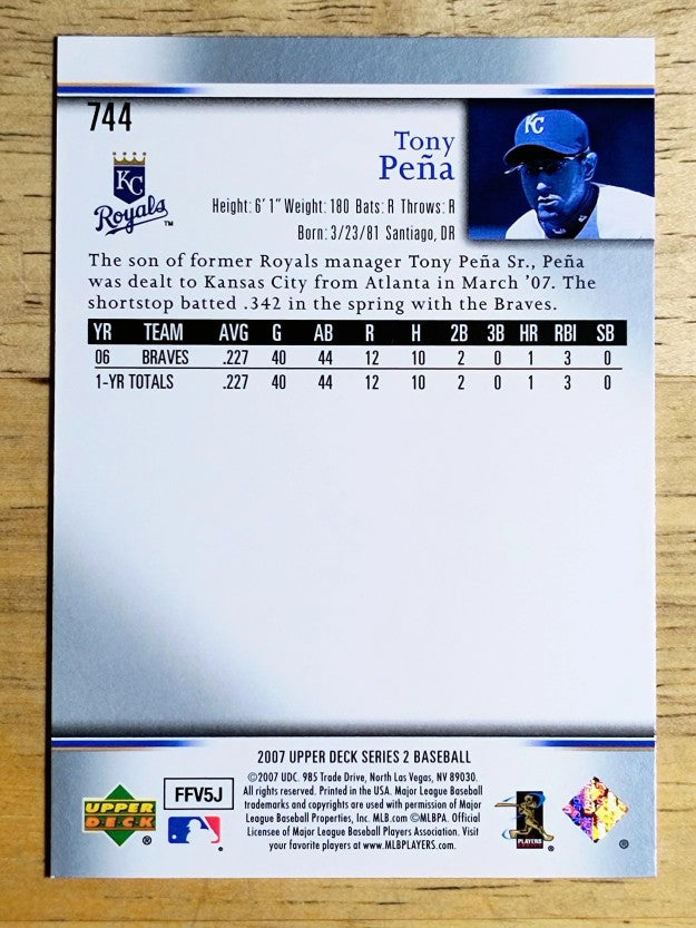 2007 Upper Deck #744 Tony Pena