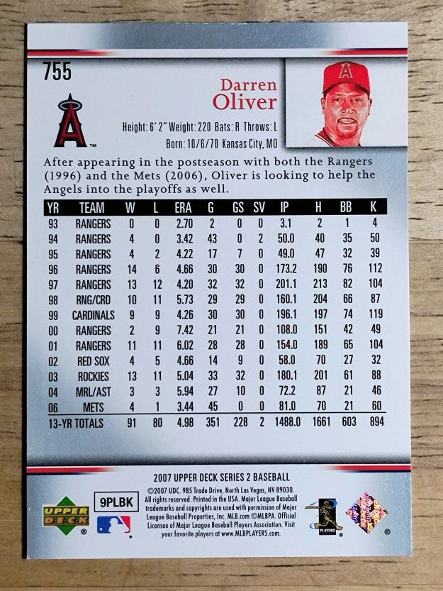 2007 Upper Deck #755 Darren Oliver