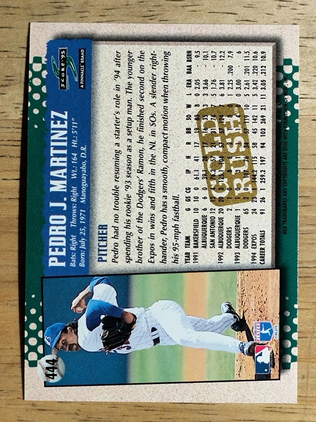 1995 Score Gold Rush #444 Pedro Martinez