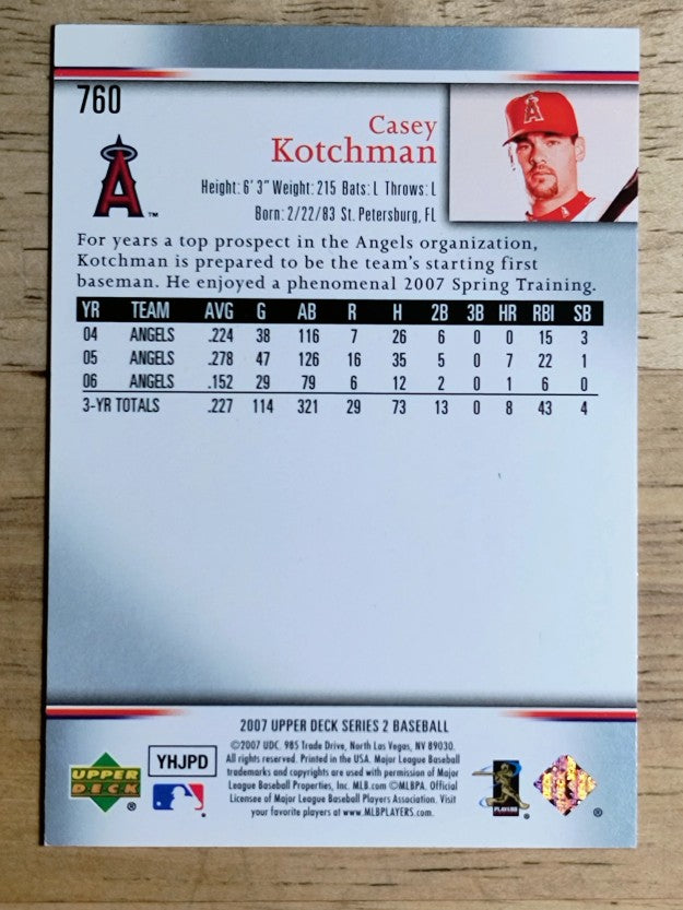 2007 Upper Deck #760 Casey Kotchman