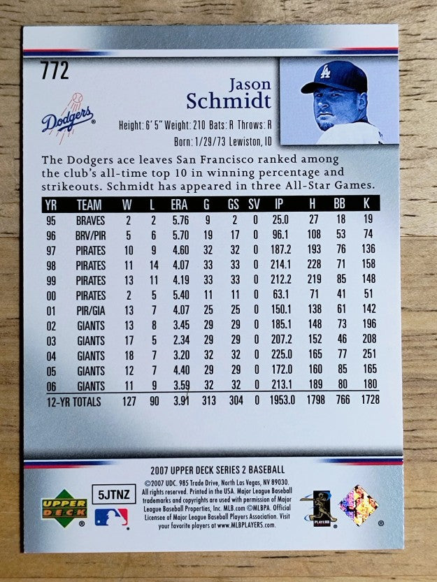 2007 Upper Deck #772 Jason Schmidt