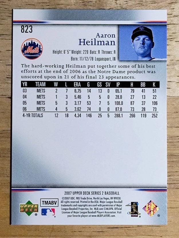2007 Upper Deck #823 Aaron Heilman
