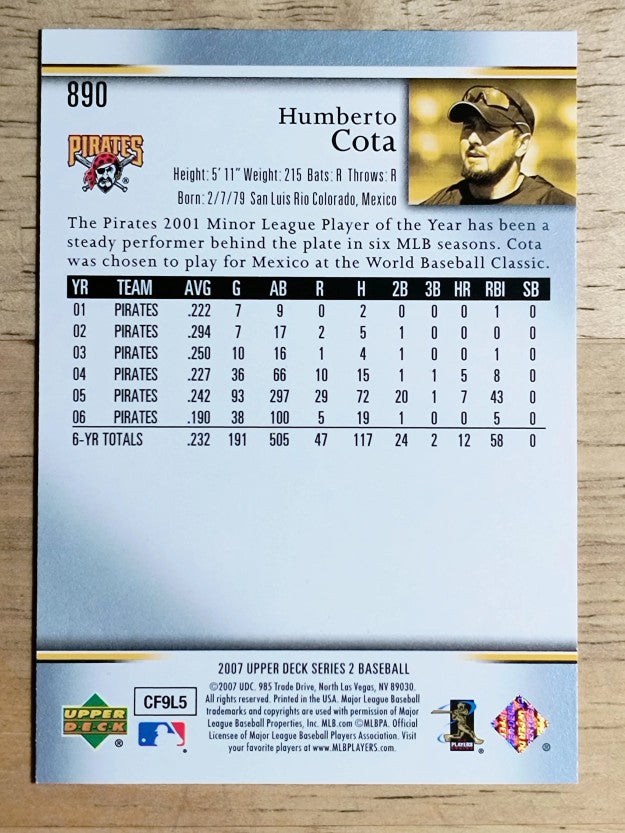 2007 Upper Deck #890 Humberto Cota