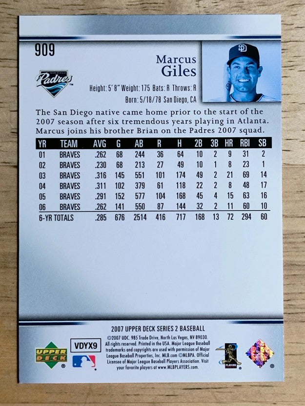 2007 Upper Deck #909 Marcus Giles