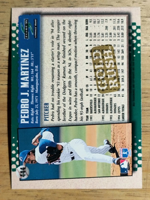 1995 Score Gold Rush #444 Pedro Martinez