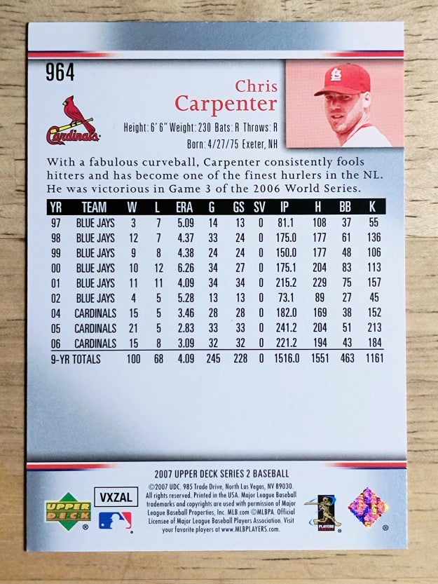 2007 Upper Deck #964 Chris Carpenter
