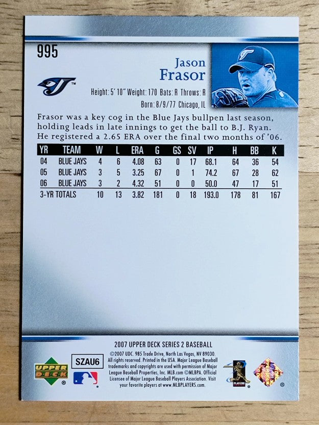 2007 Upper Deck #995 Jason Frasor