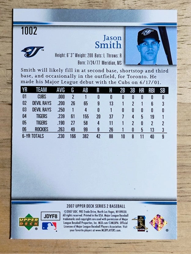 2007 Upper Deck #1002 Jason Smith