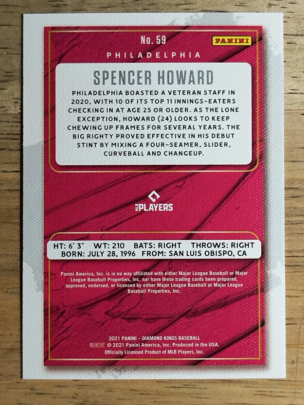 2021 Diamond Kings #59 Spencer Howard RC