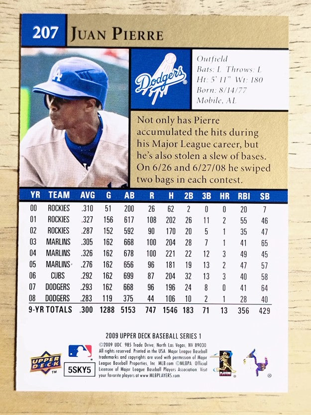 2009 Upper Deck #207 Juan Pierre