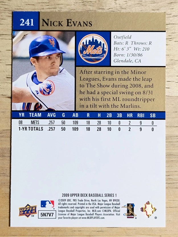 2009 Upper Deck #241 Nick Evans
