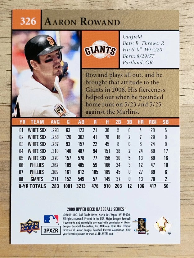 2009 Upper Deck #326 Aaron Rowand