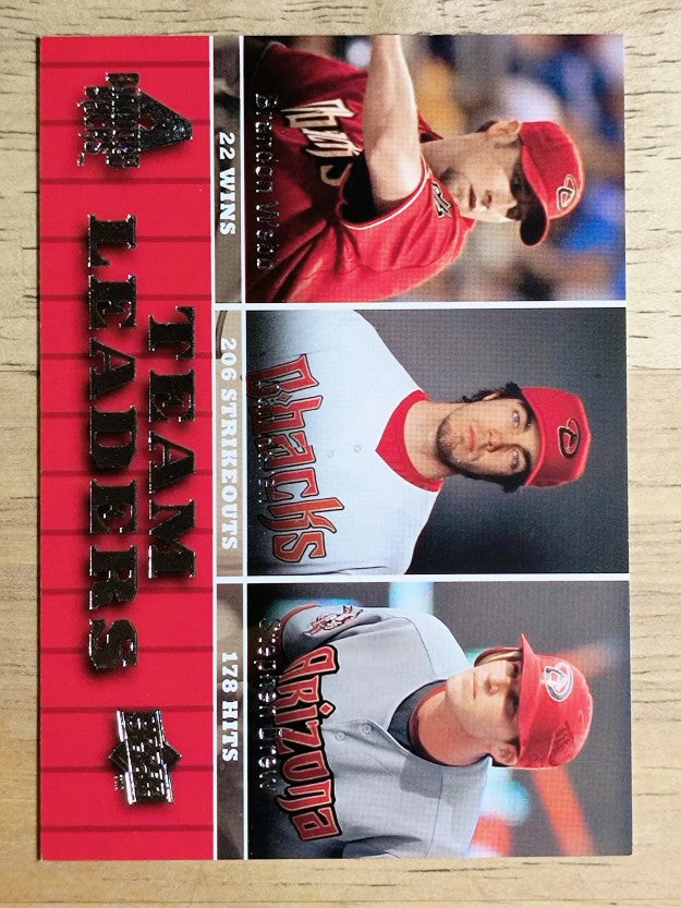 2009 Upper Deck #453 Brandon Webb/Dan Haren/Stephen Drew TL
