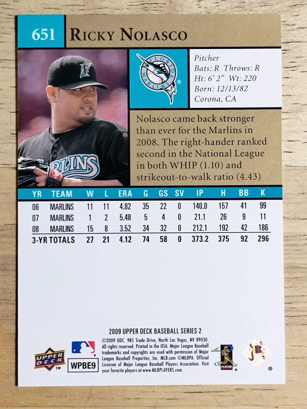 2009 Upper Deck #651 Ricky Nolasco