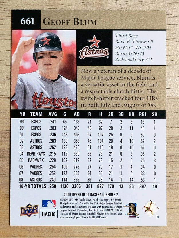 2009 Upper Deck #661 Geoff Blum