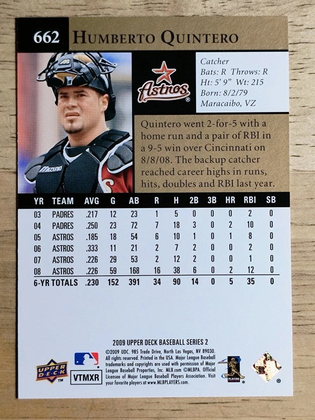 2009 Upper Deck #662 Humberto Quintero