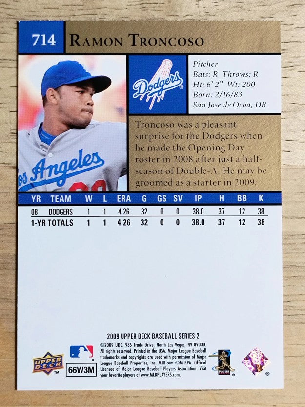 2009 Upper Deck #714 Ramon Troncoso