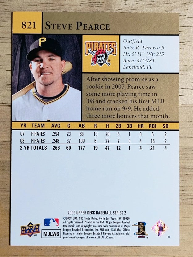 2009 Upper Deck #821 Steve Pearce