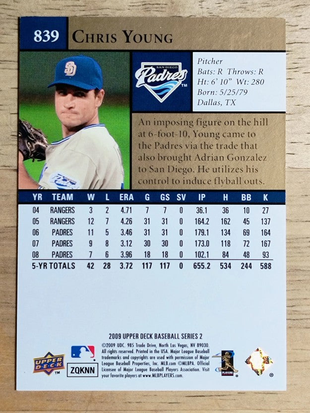 2009 Upper Deck #839 Chris Young