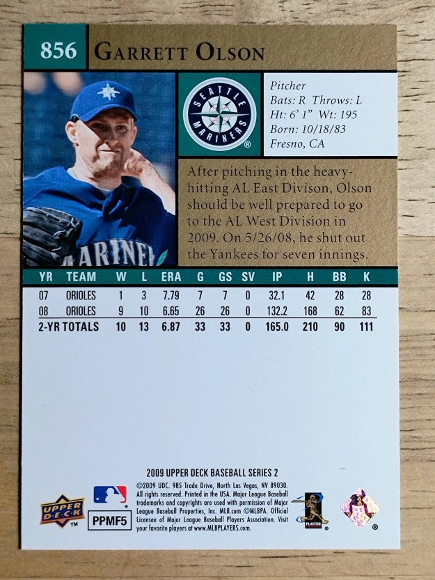 2009 Upper Deck #856 Garrett Olson