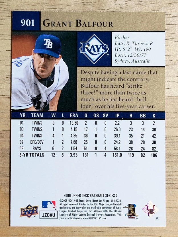 2009 Upper Deck #901 Grant Balfour