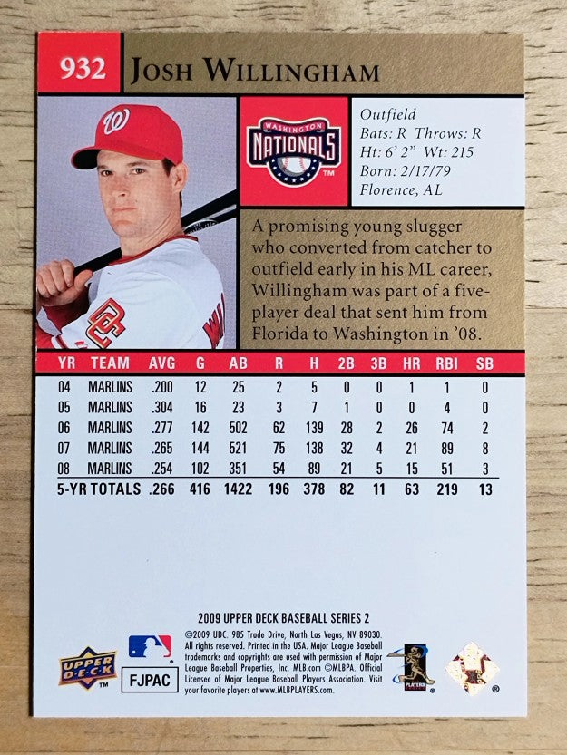2009 Upper Deck #932 Josh Willingham
