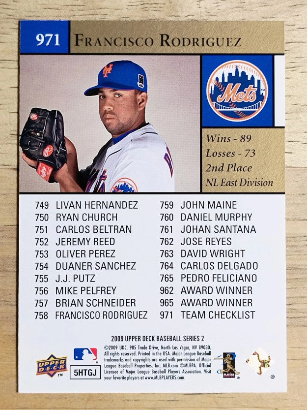2009 Upper Deck #971 Francisco Rodriguez CL