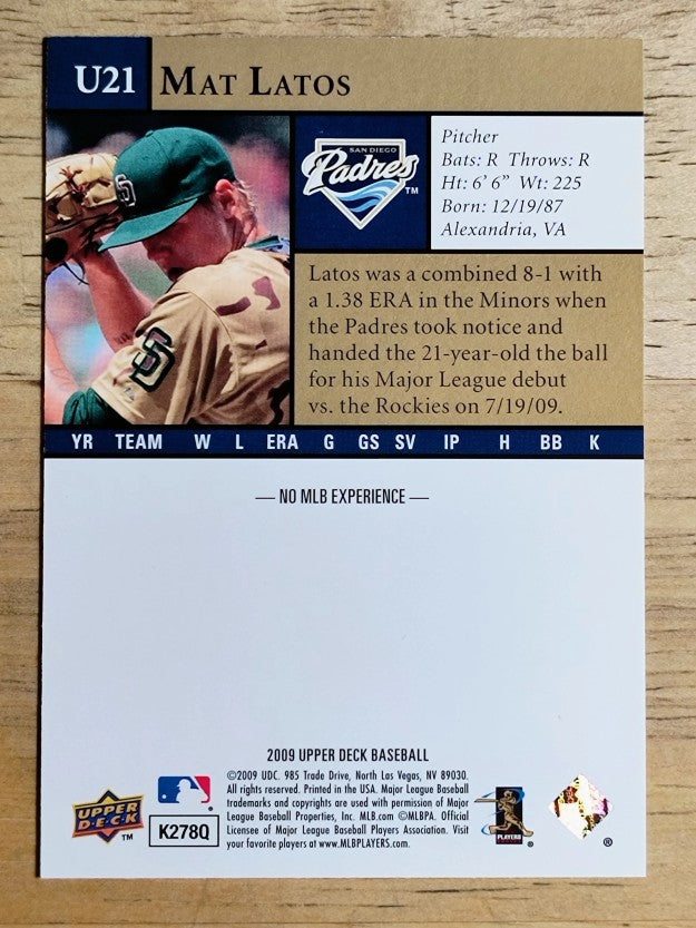 2009 Upper Deck Update #U21 Mat Latos RC (NM)