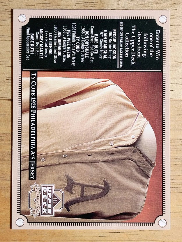 2000 Upper Deck Collection Entry #NNO Ty Cobb/Reese Los Angeles