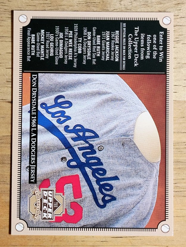 2000 Upper Deck Collection Entry #NNO Don Drysdale/Reese Los Angeles