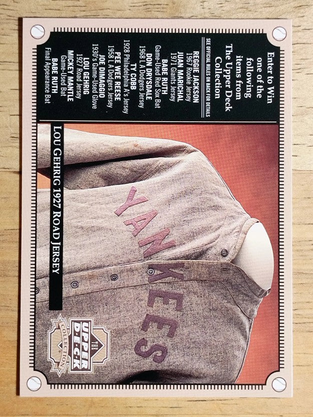 2000 Upper Deck Collection Entry #NNO Lou Gehrig/Reese Los Angeles