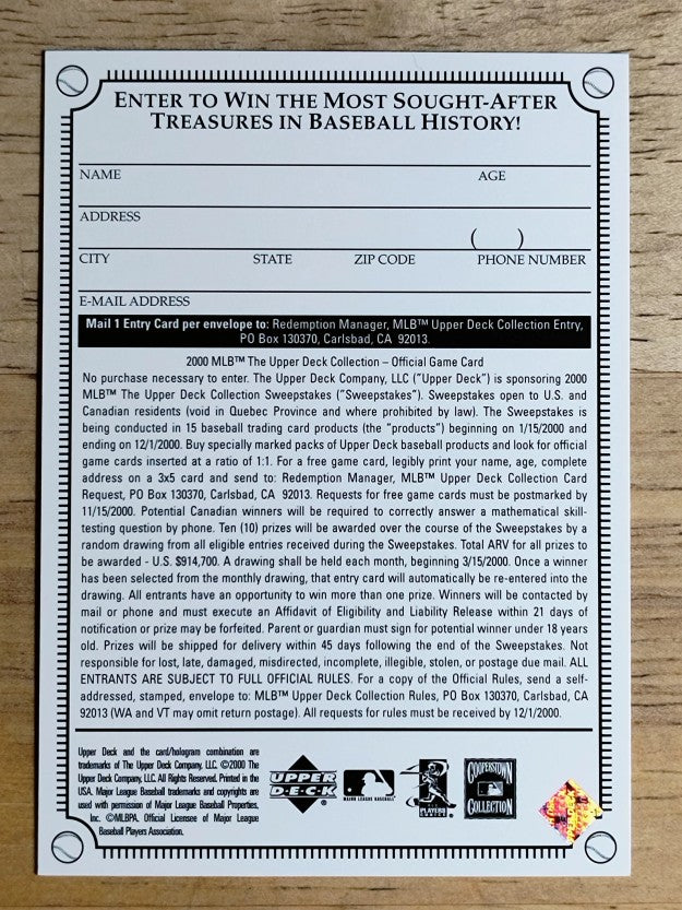2000 Upper Deck Collection Entry #NNO Reggie Jackson/Reese Los Angeles