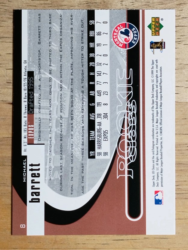 1999 UD Choice #8 Michael Barrett