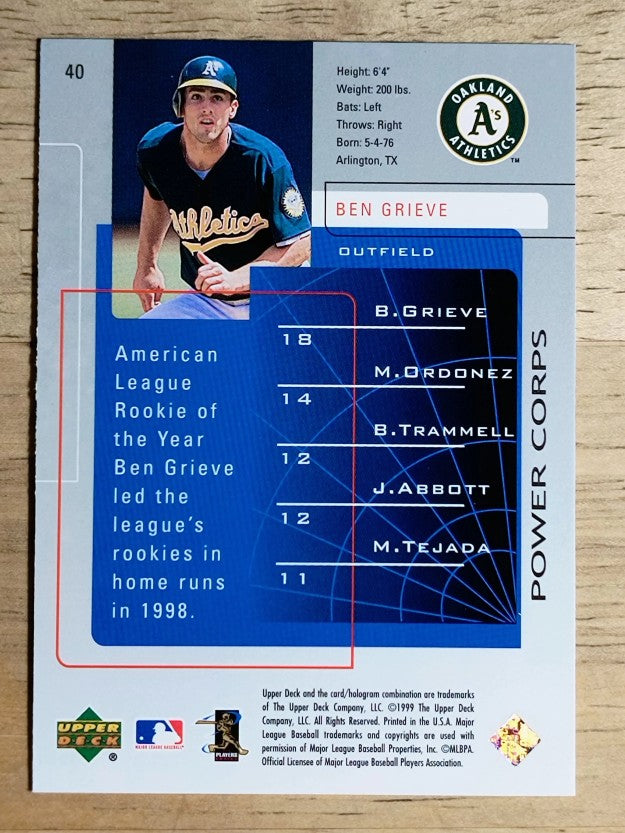 1999 Upper Deck Challengers for 70 #40 Ben Grieve