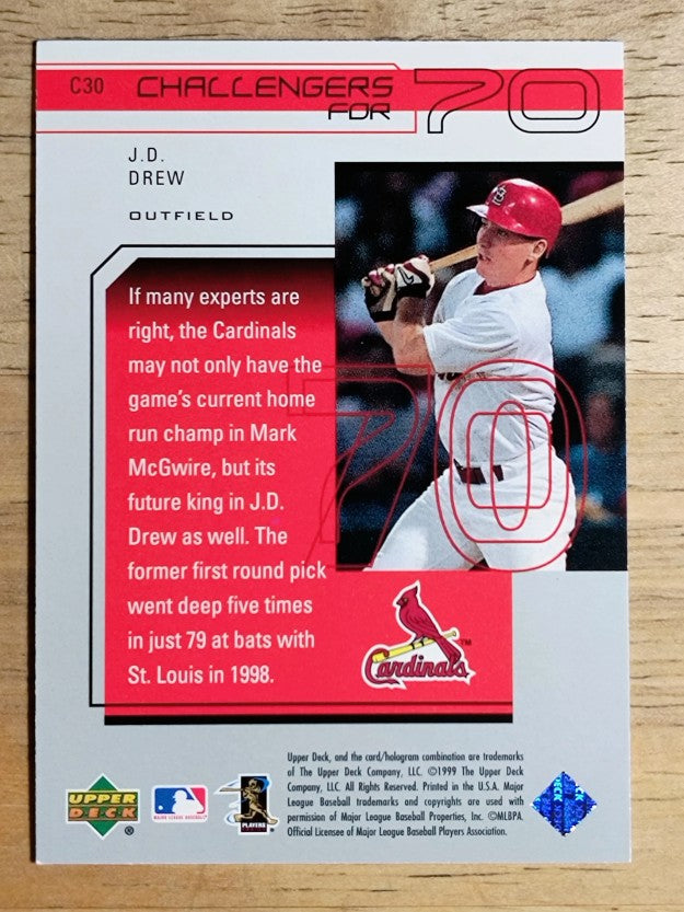 1999 Upper Deck Challengers for 70 Challengers Inserts #C30 J.D. Drew