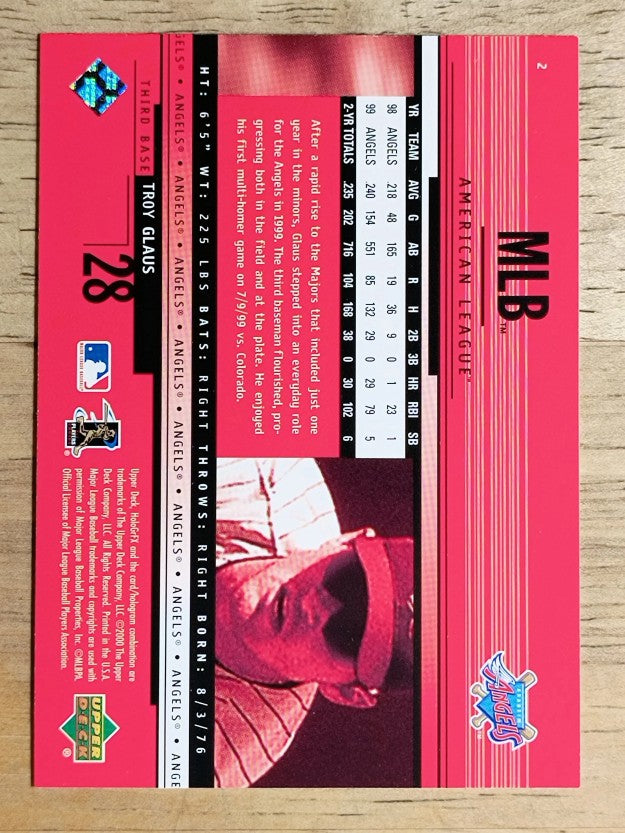 2000 Upper Deck HoloGrFX #2 Troy Glaus