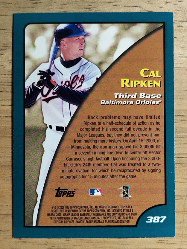2001 Topps #387 Cal Ripken SH