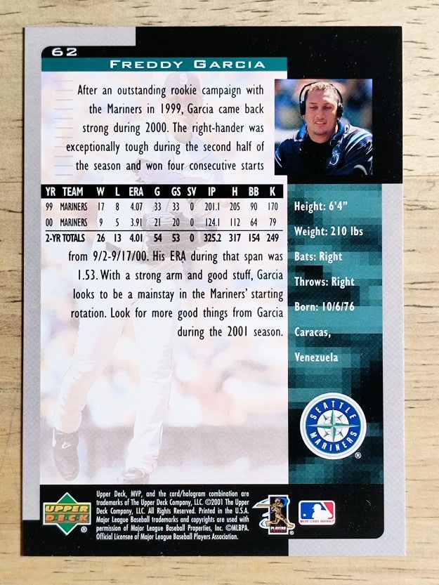 2001 Upper Deck MVP #62 Freddy Garcia