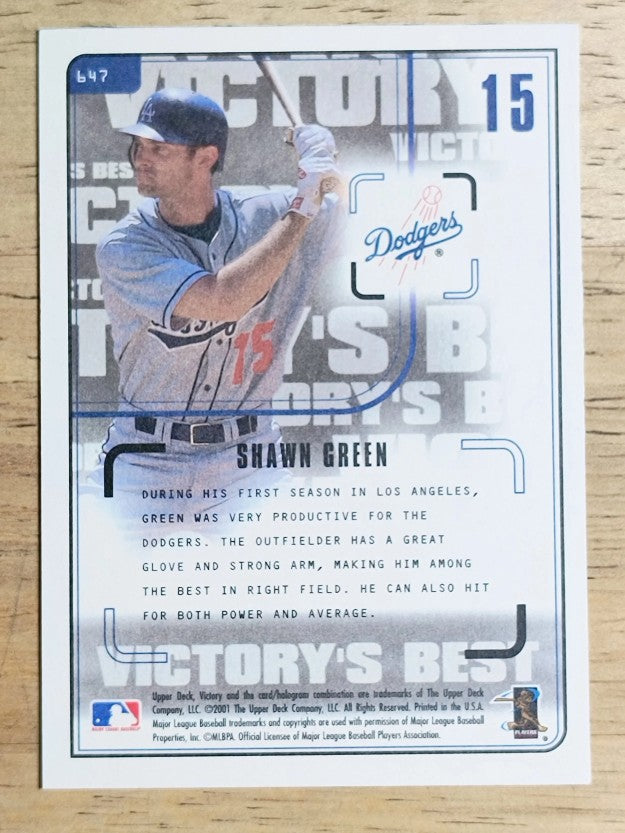 2001 Upper Deck Victory #647 Shawn Green VB