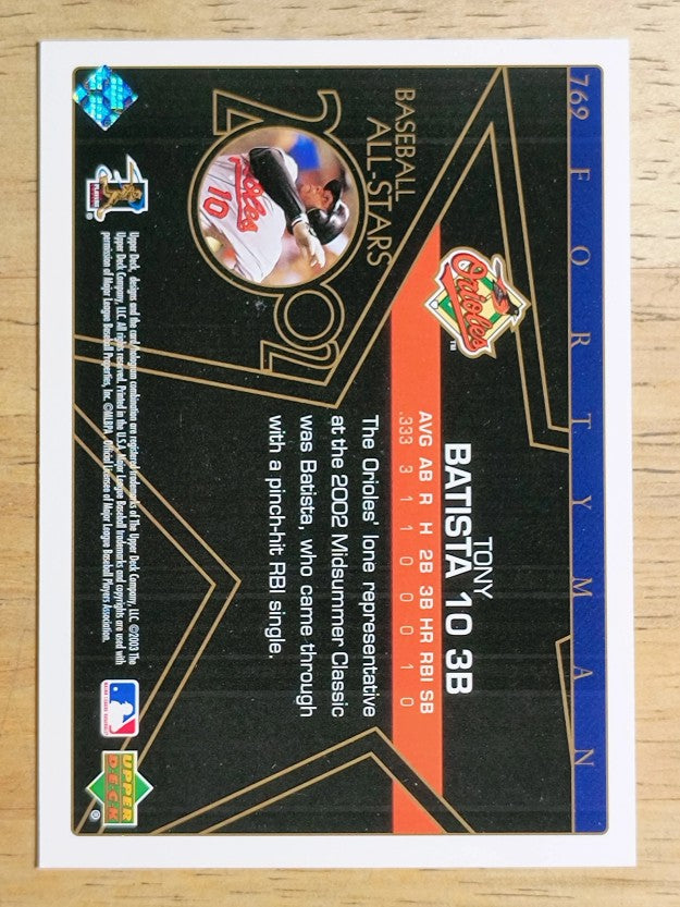 2003 Upper Deck 40-Man #762 Tony Batista AS