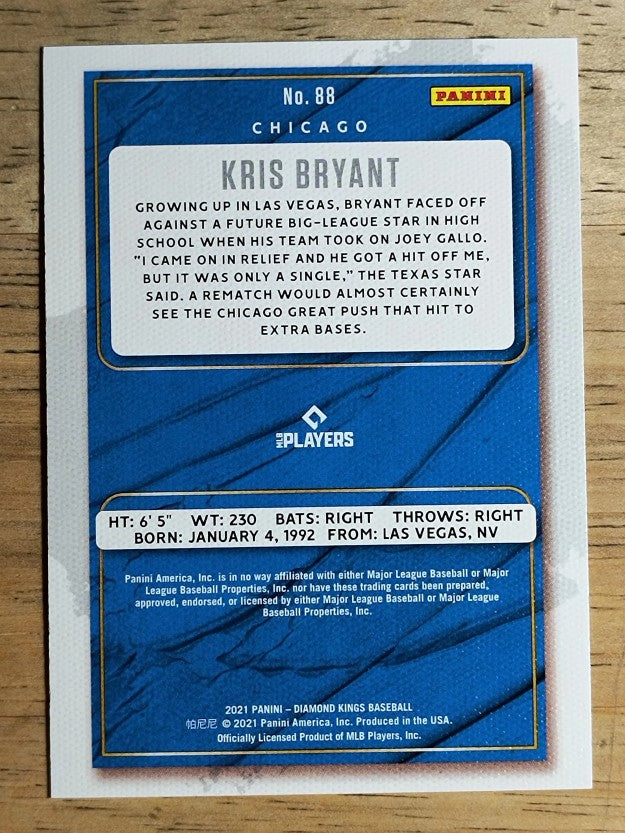 2021 Diamond Kings #88 Kris Bryant