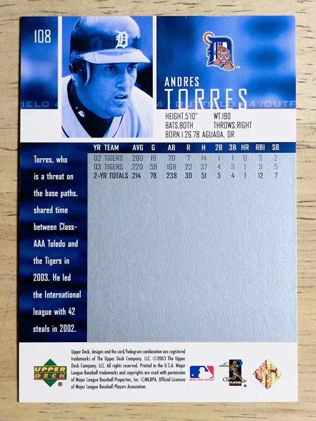 2004 Upper Deck #108 Andres Torres