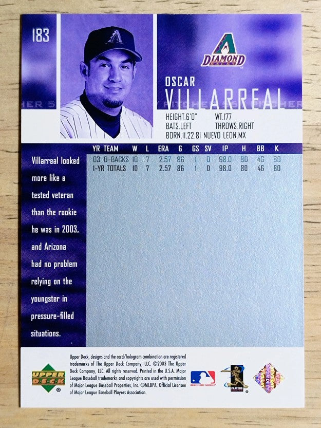 2004 Upper Deck #183 Oscar Villarreal